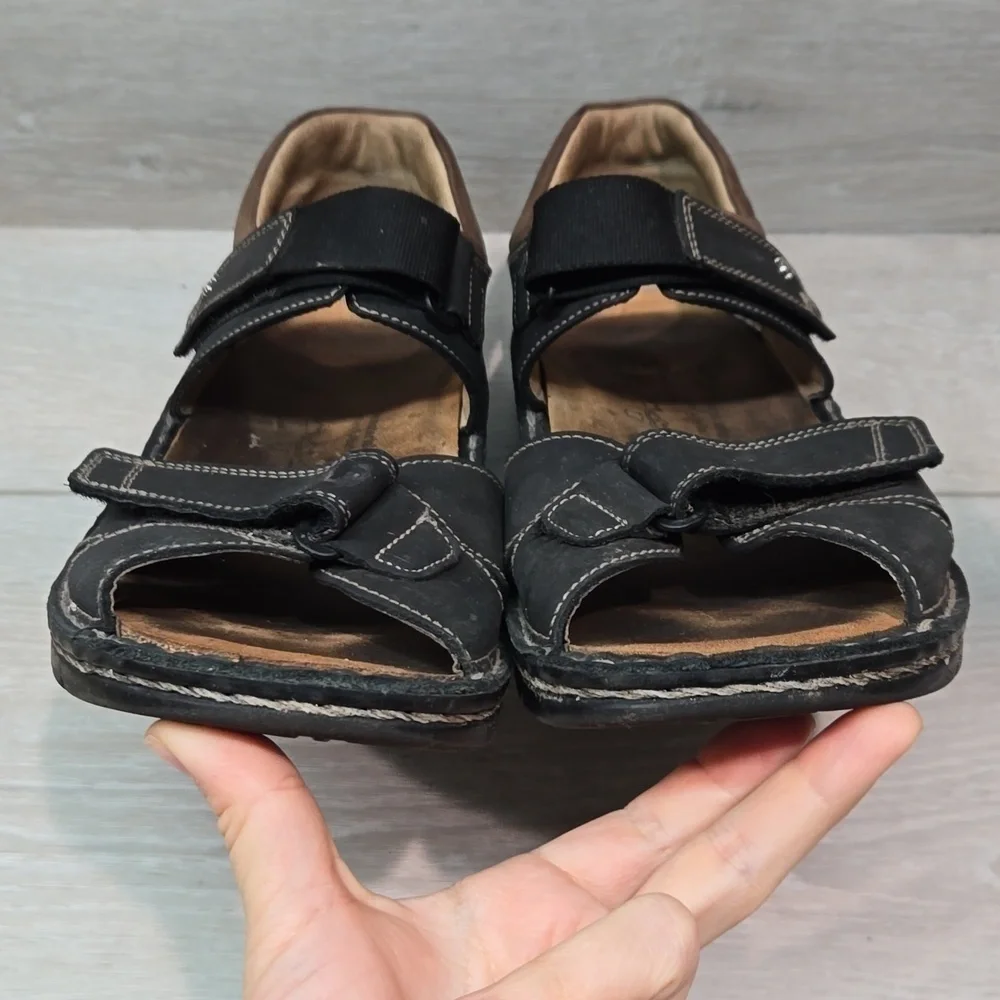 Finn Comfort Women Samara Leather Hook&loop Sandals shoes sz 42/11